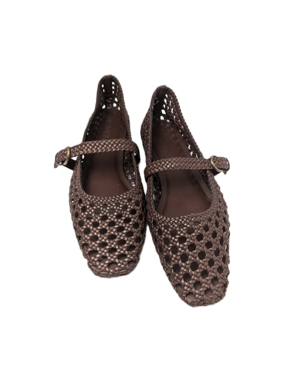 Cushionaire Weston Brown Woven Mary Jane Flats 8.5 Memory Foam NWOT